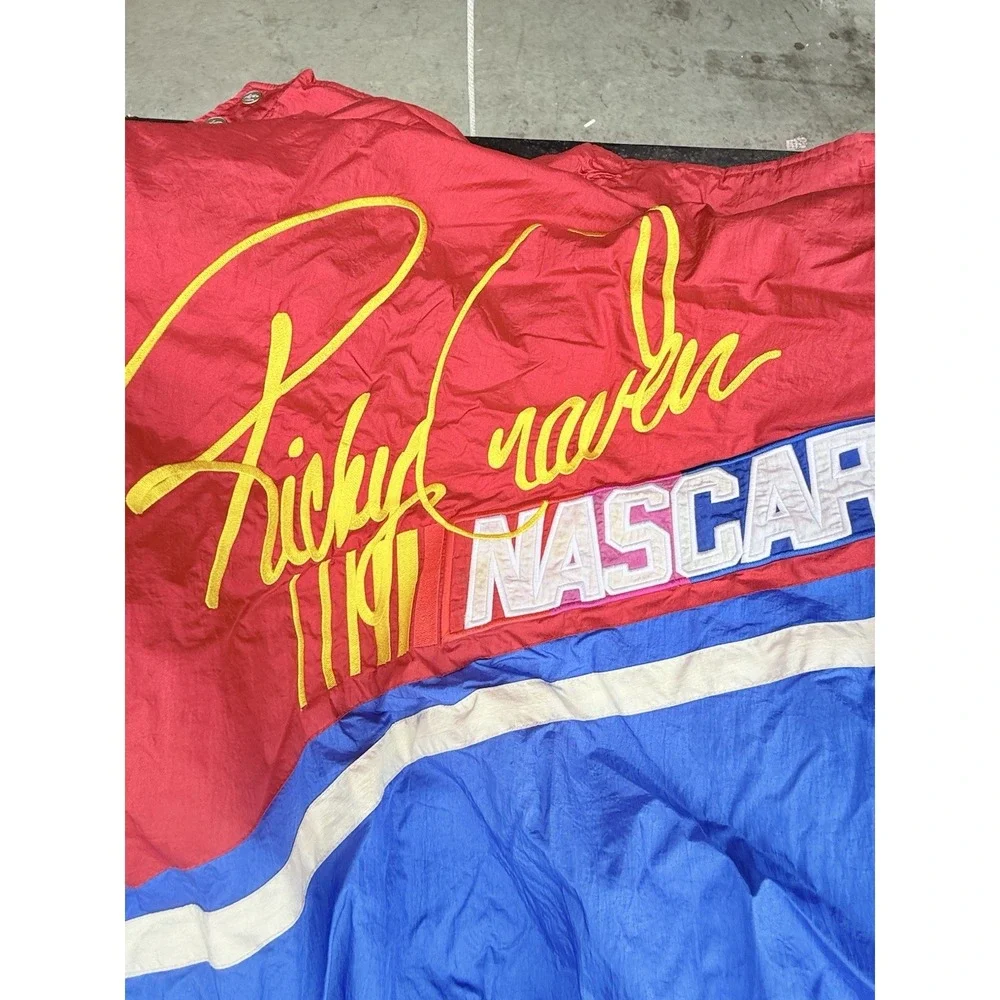 Vintage Ricky Craven Bud Racing‎ NASCAR Jacket XL Red Blue 90s Racing